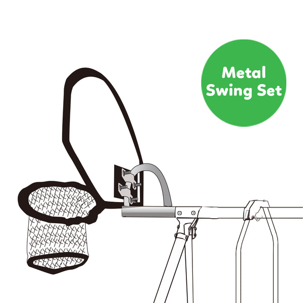 Lifespan Swish Trampoline Basketball Ring with Metal Swing Set Adaptor