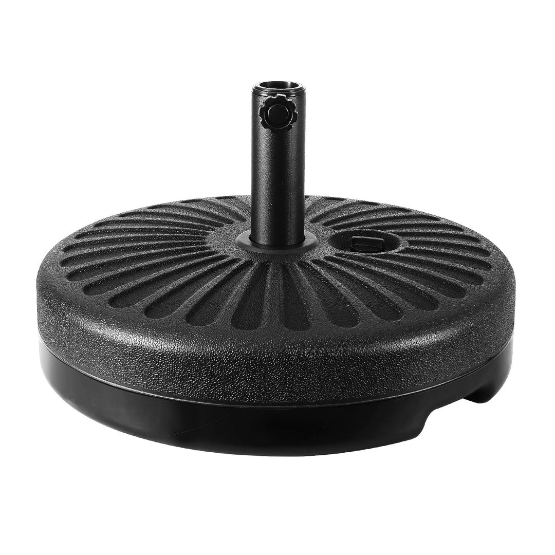 Instahut 2..7m Outdoor Umbrella - with Base & Pole - Black