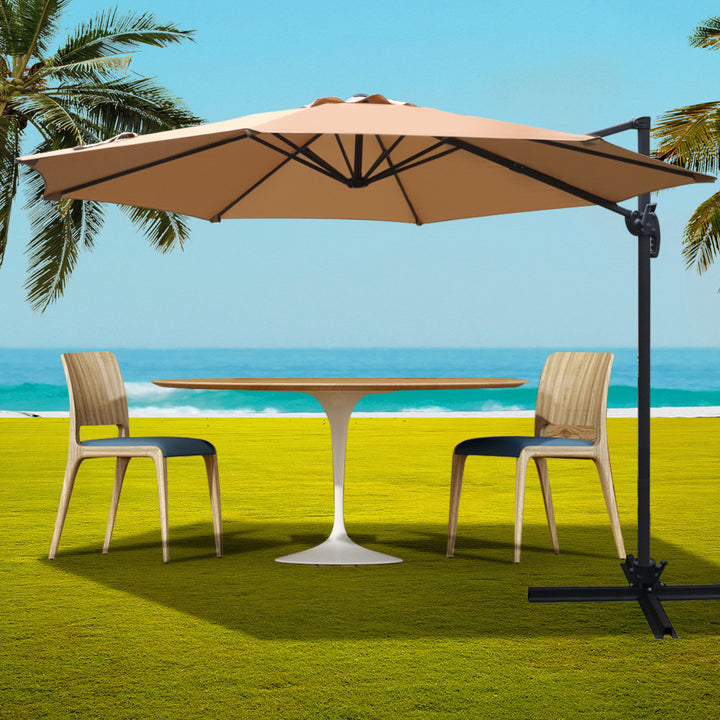 Instahut Roma Outdoor Umbrella - Beige 3m