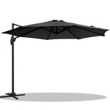 Instahut Roma Outdoor Umbrella - Black 3m