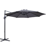 Instahut 3m Outdoor Umbrella - Roma Cantilever 360 Degree Swing - Charcoal