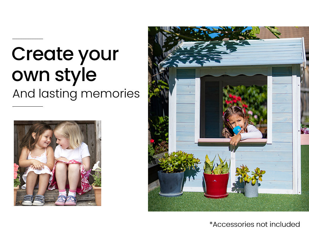 ROVO Cottage Style Wooden Outdoor Cubby House