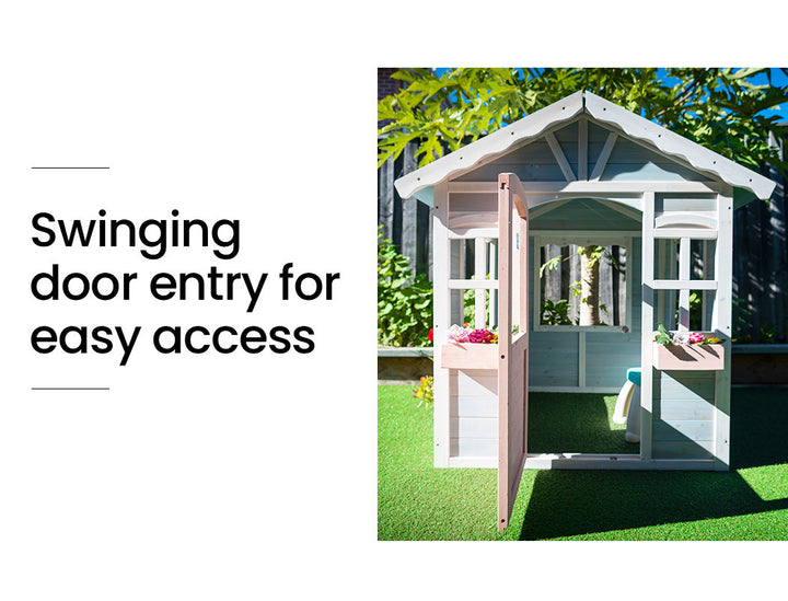 ROVO Cottage Style Wooden Outdoor Cubby House