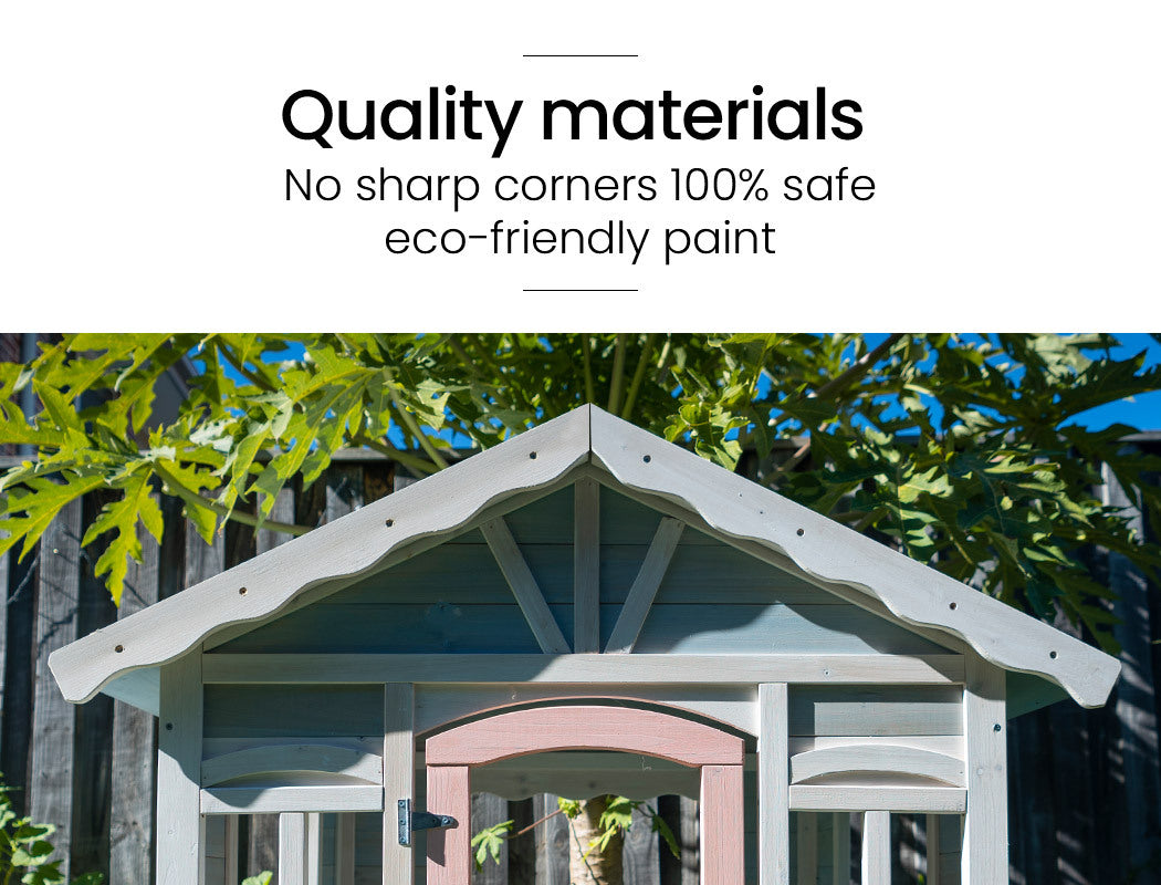 ROVO Cottage Style Wooden Outdoor Cubby House