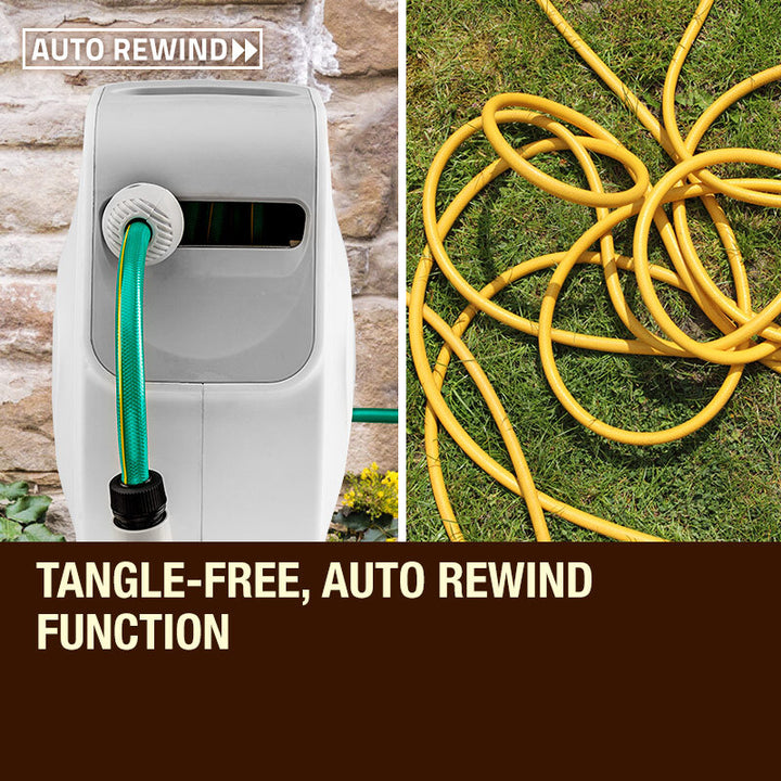 PLANTCRAFT 20M Retractable Garden Water Hose Reel
