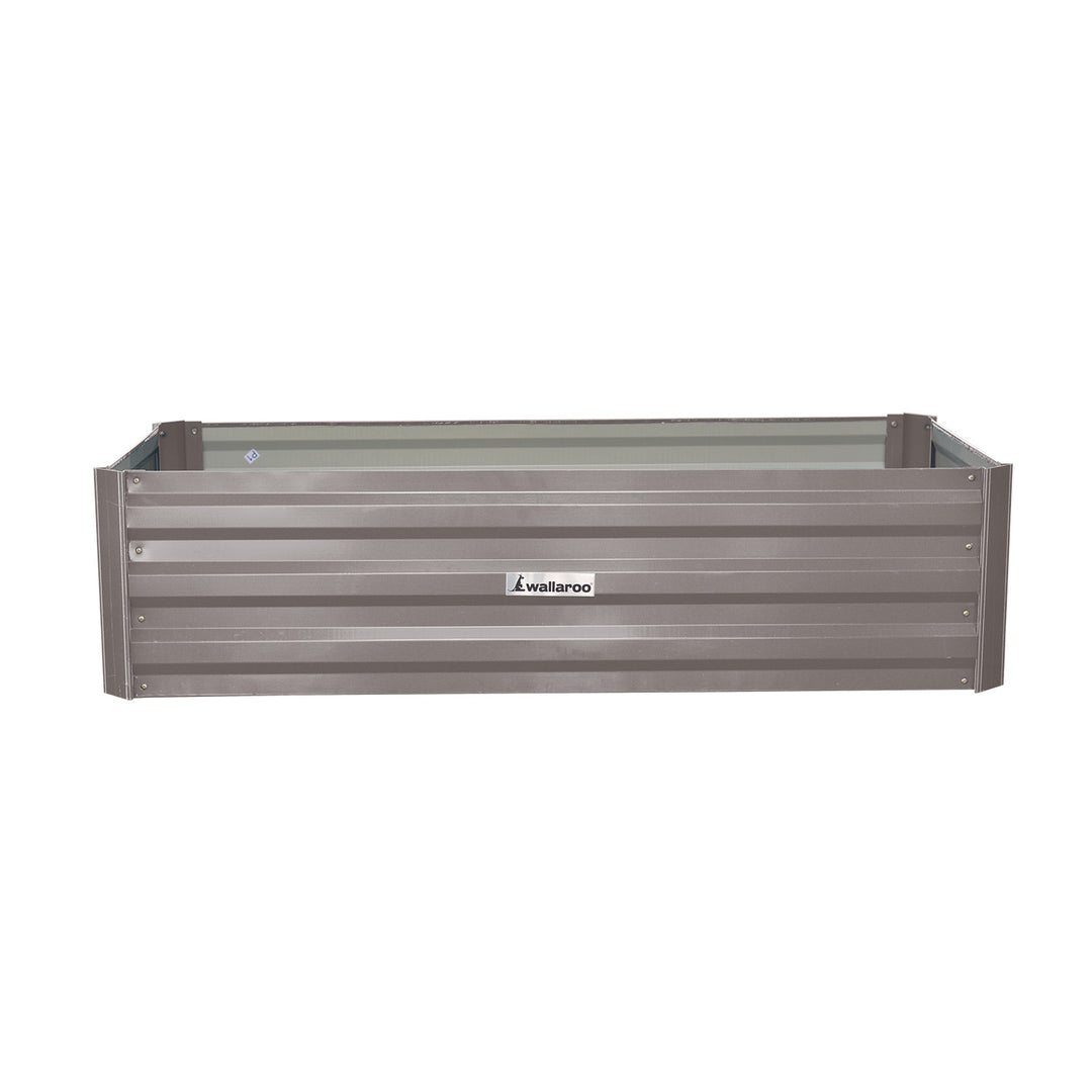 Wallaroo 120 x 60 x 30cm Garden Bed - Galvanized Steel - Grey