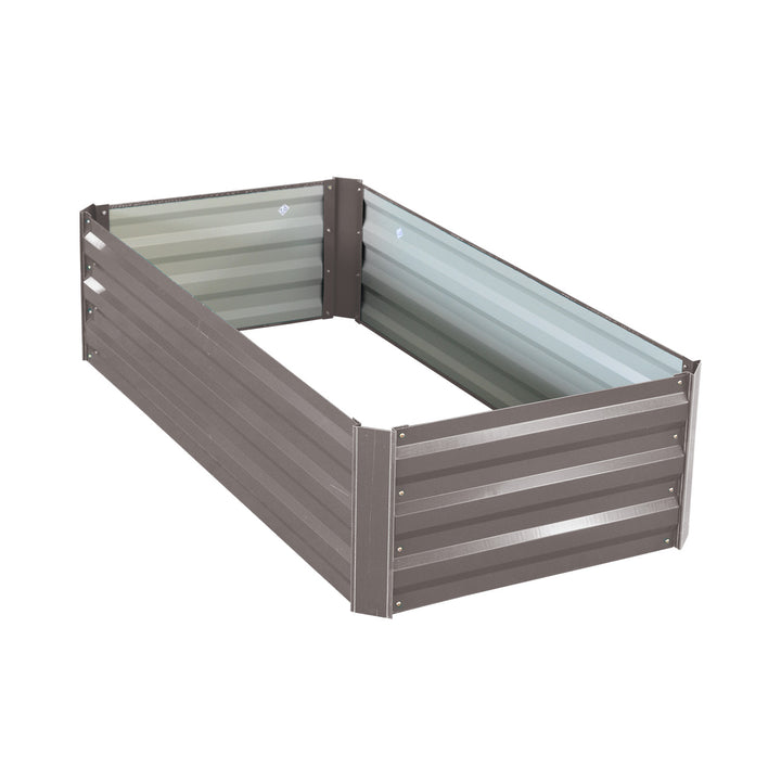 Wallaroo 120 x 60 x 30cm Garden Bed - Galvanized Steel - Grey
