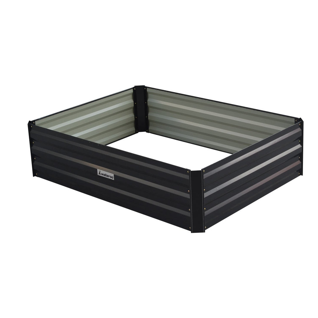 Wallaroo Garden Bed 120 x 90 x 30cm Galvanized Steel - Black