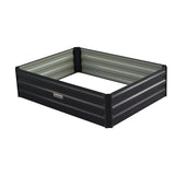 Wallaroo  120 x 90 x 30cm Garden Bed - Galvanized Steel - Black