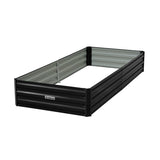 Wallaroo 210 x 90 x 30cm Garden Bed - Galvanized Steel - Black