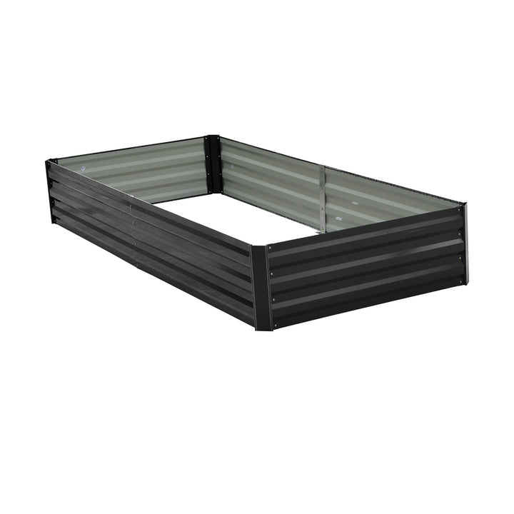 Wallaroo 210 x 90 x 30cm Garden Bed - Galvanized Steel - Black