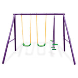 Kahuna Kids 4-Seater Swing Set (Purple / Green)