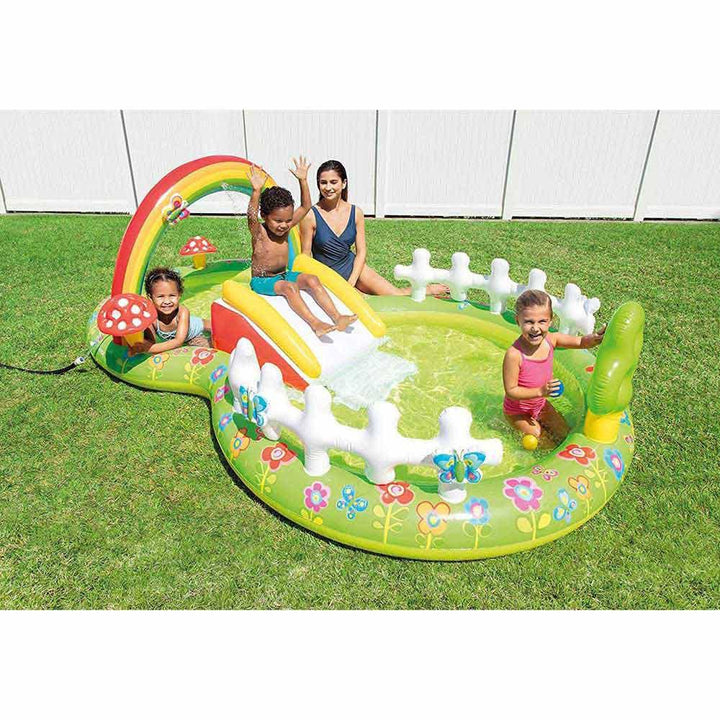 INTEX  Colorful Inflatable My Garden Water Filled Play Center with Slide