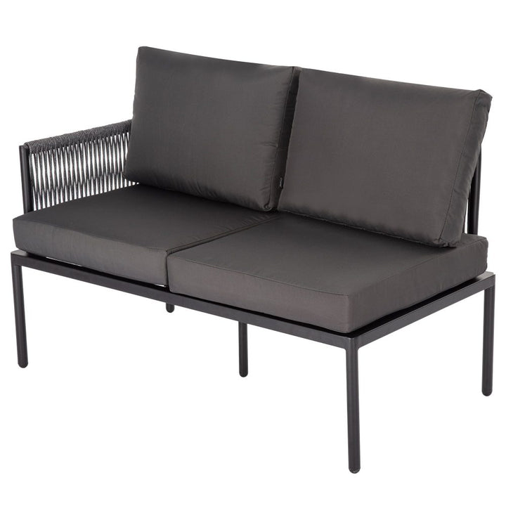 Eden 4-Seater Outdoor Lounge Set with Coffee Table in Black