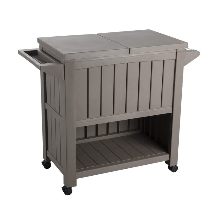 Bar Cart with Cooler (Taupe)