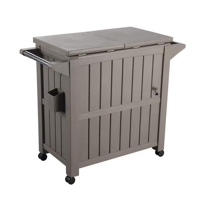 Bar Cart with Cooler (Taupe)