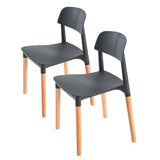 x2 La Bella Black Retro Belloch Stackable Dining / Cafe Chairs