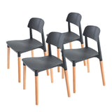 x4 La Bella Black Retro Belloch Stackable Dining / Cafe Chairs