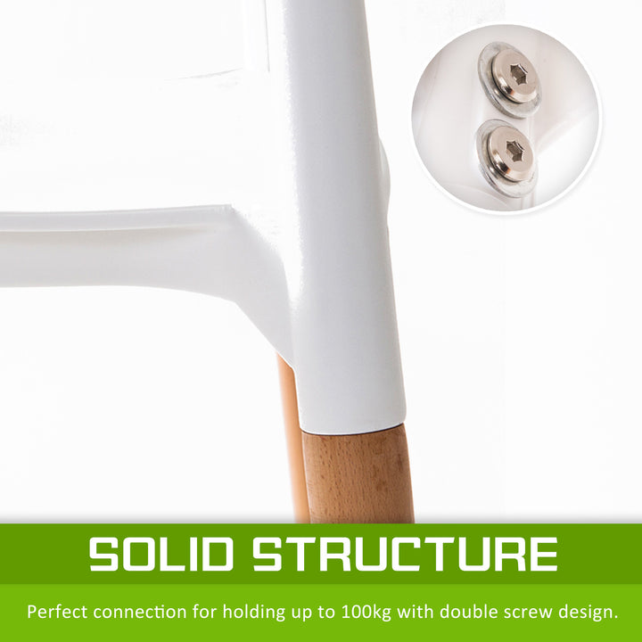 x4 La Bella White Retro Belloch Stackable Dining / Cafe Chairs