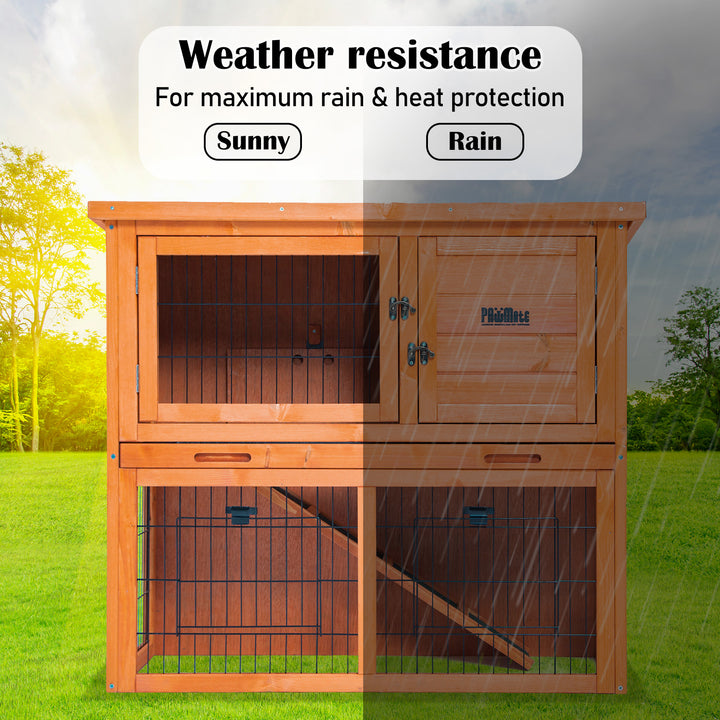 Paw Mate 92 x 45 x 82cm Rabbit Hutch Chicken Coop Run