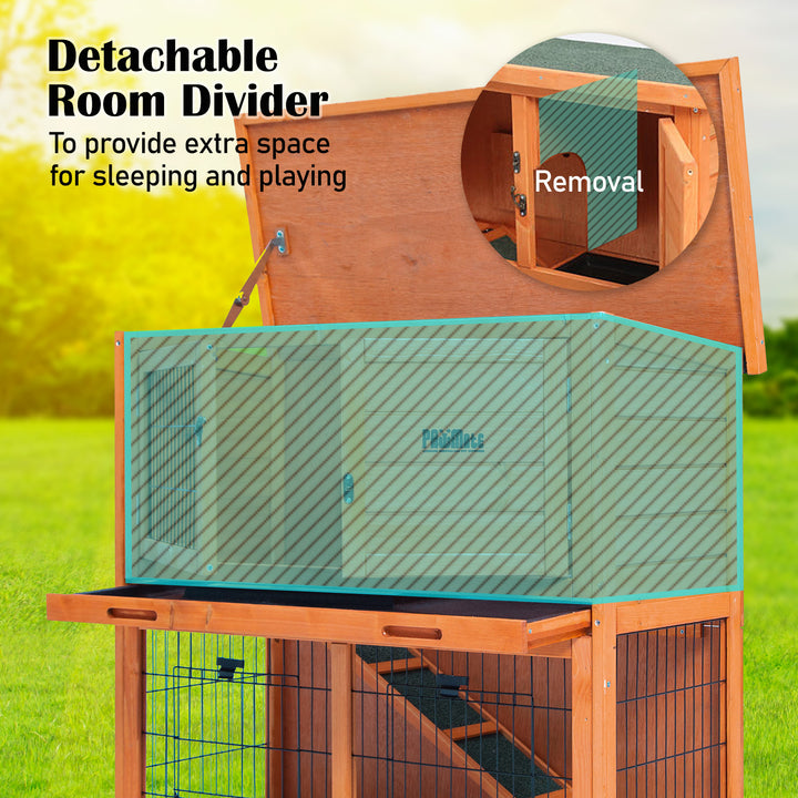 Paw Mate 92 x 45 x 82cm Rabbit Hutch Chicken Coop Run