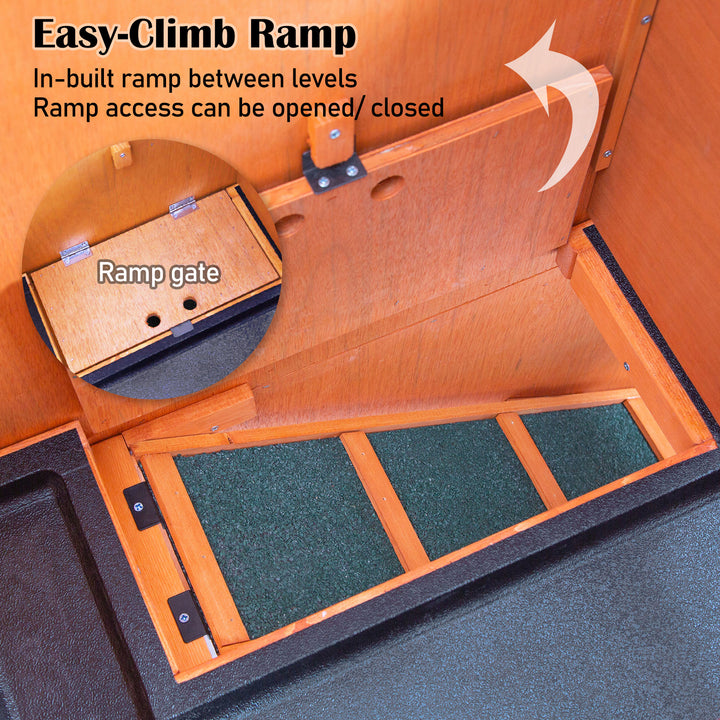 Paw Mate 92 x 45 x 82cm Rabbit Hutch Chicken Coop Run