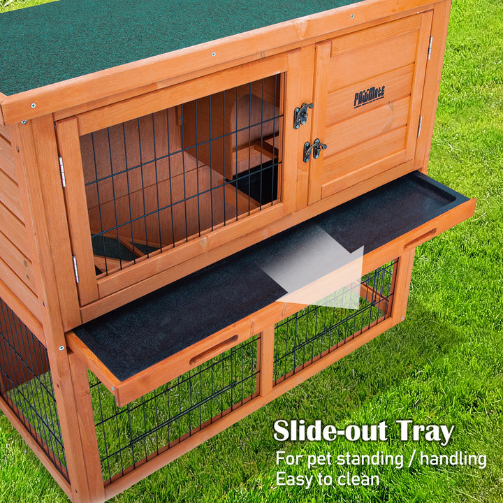 Paw Mate 92 x 45 x 82cm Rabbit Hutch Chicken Coop Run