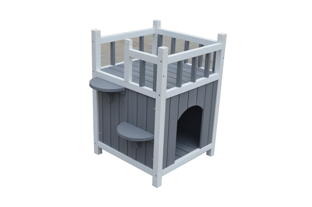 YES4PETS Cat Shelter Condo with Escape Door Rabbit Kitty House Cave