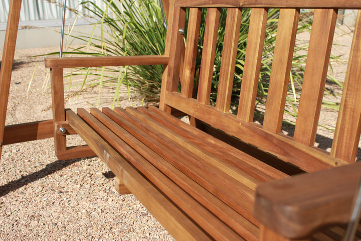 Kids Outdoor Hardwood Garden Swing