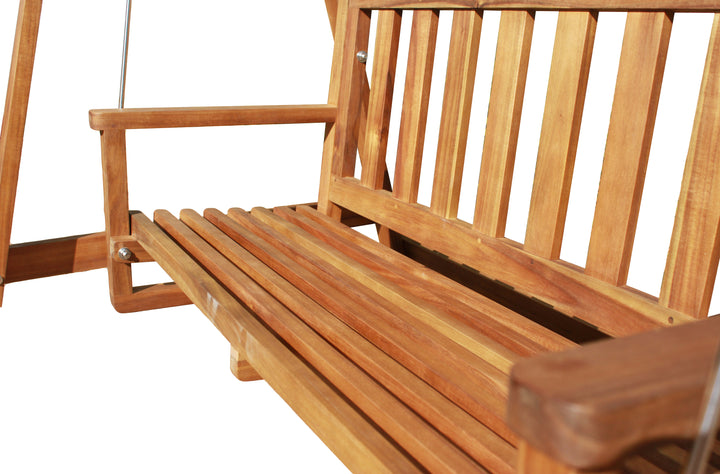 Kids Outdoor Hardwood Garden Swing