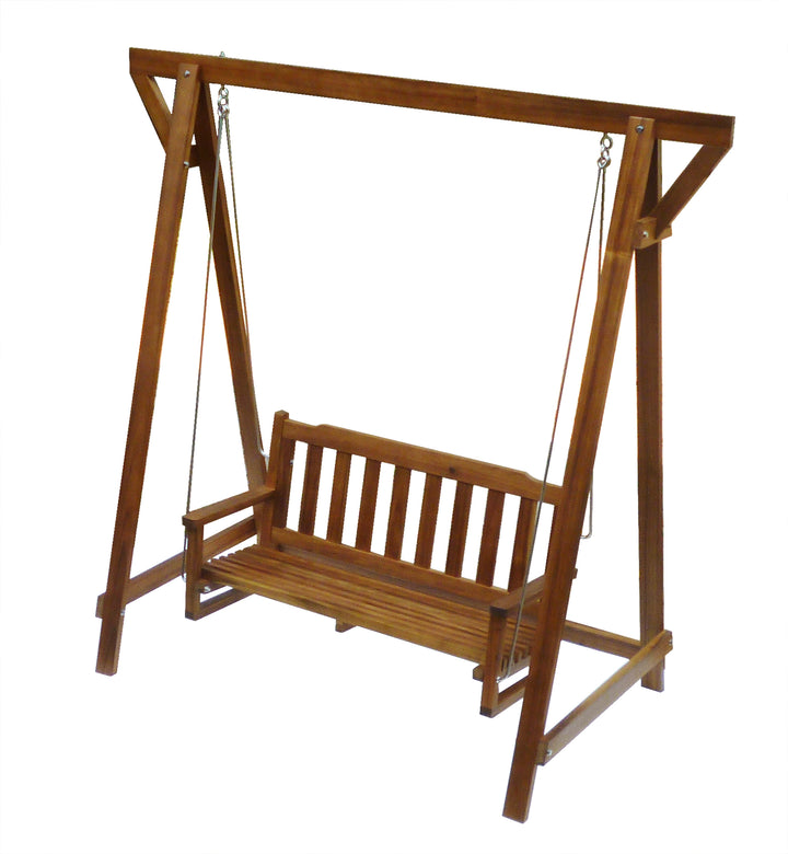 Kids Outdoor Hardwood Garden Swing