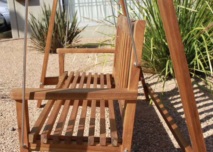 Kids Outdoor Hardwood Garden Swing