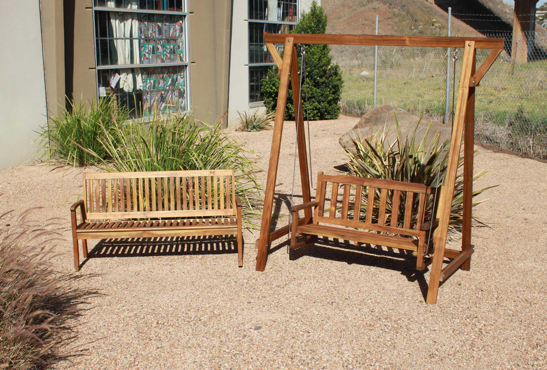 Kids Outdoor Hardwood Garden Swing