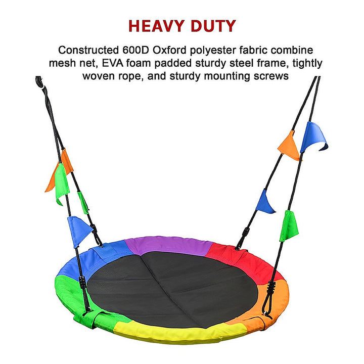 1m Round Mat Tree Swing - Multi-Color - Indoor/Outdoor