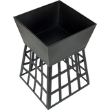 Black Fire Pit Square Garden Firepit
