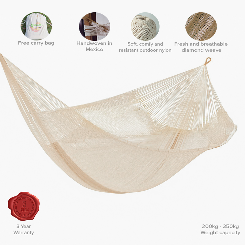 Super Nylon Jumbo Cream Hammock