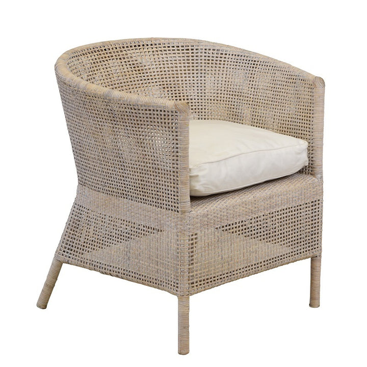 Verandah Rattan Chair - White - The  Best Backyard