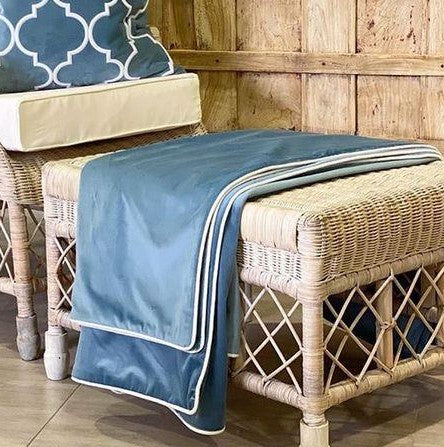 Verandah Lattice Rattan Ottoman