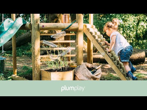 Plum Woodland Treehouse with Slide