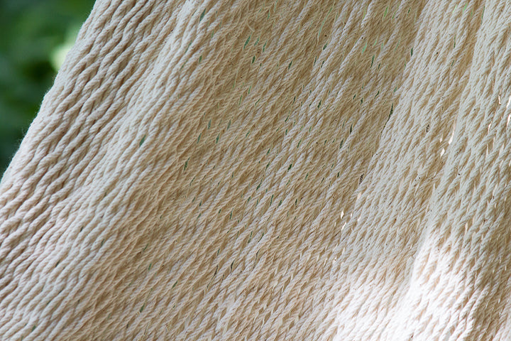 Deluxe Mexican King Sized Cotton Hammock in Cream
