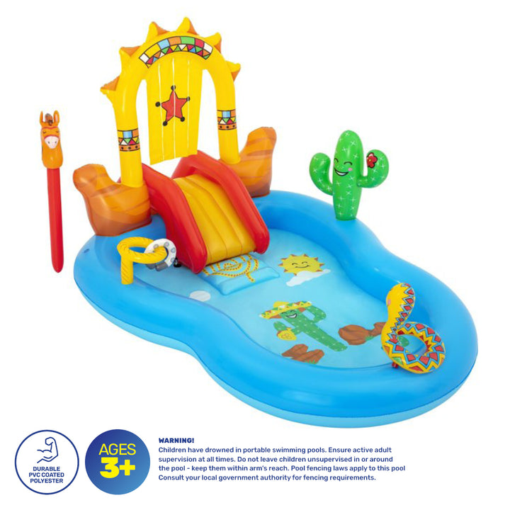 Wild West Water Fun Park Pool With Slide 278L